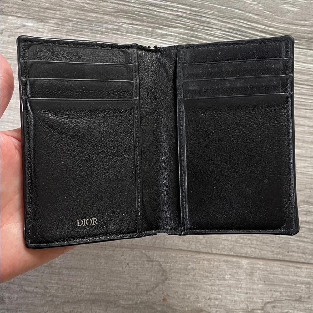 Dior vertical bifold dimaond cardholder